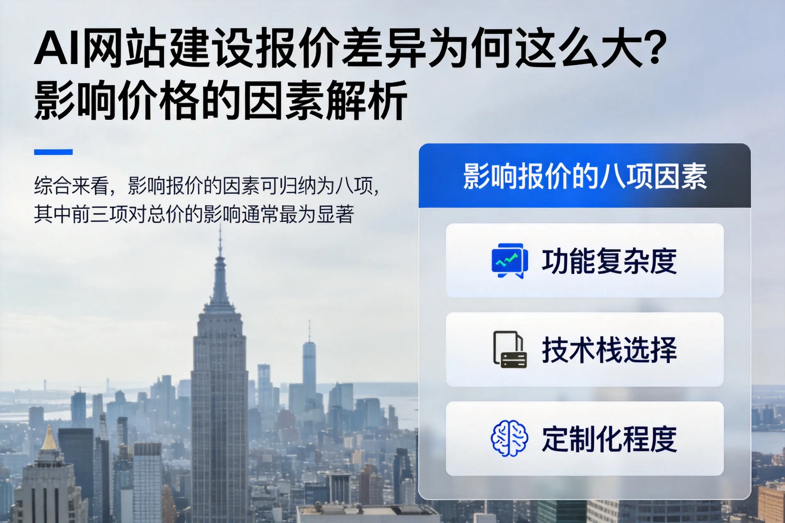 广东AI网站建设报价差异为何这么大？影响价格的因素解析