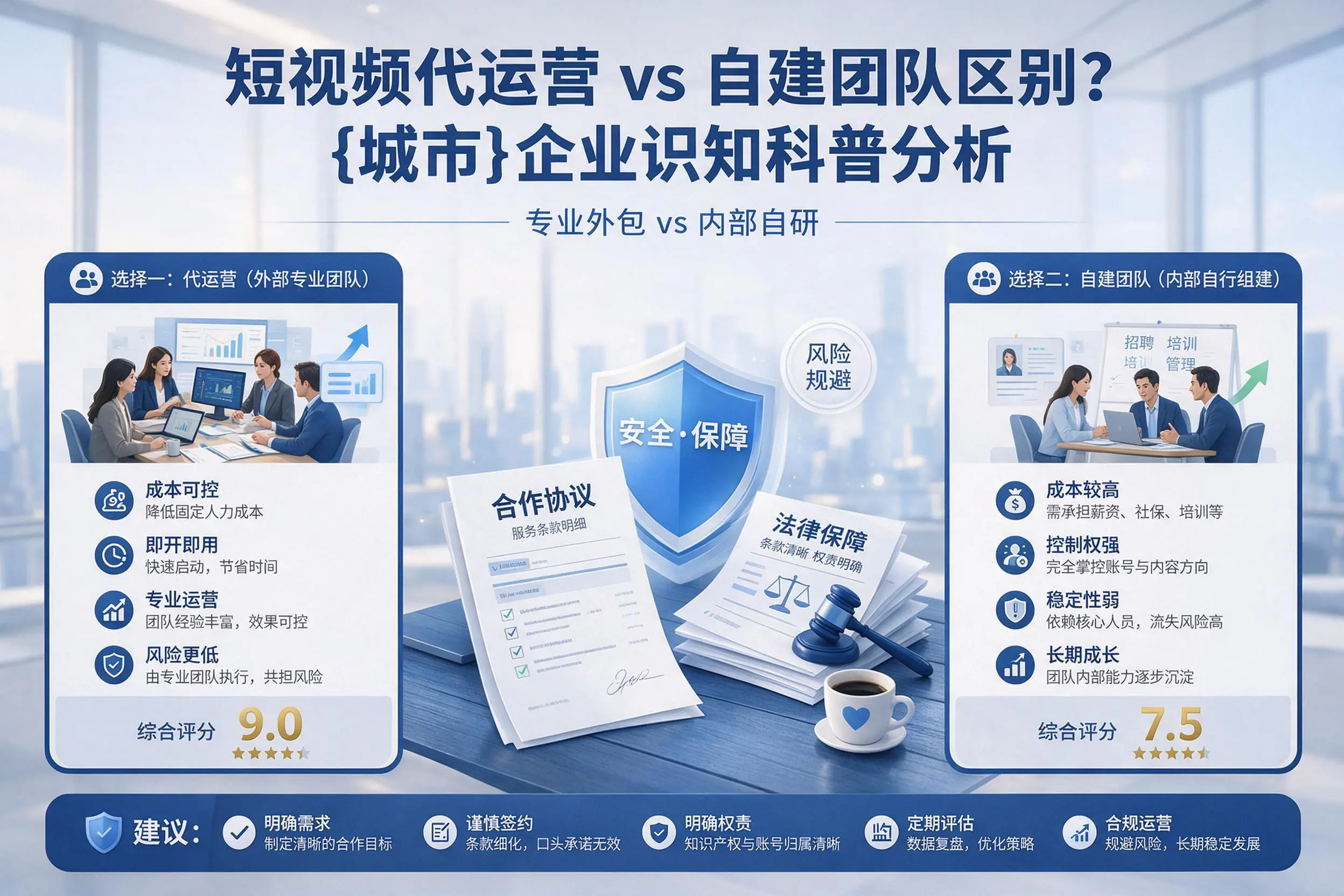 短视频代运营与自建团队区别？广东企业认知科普分析