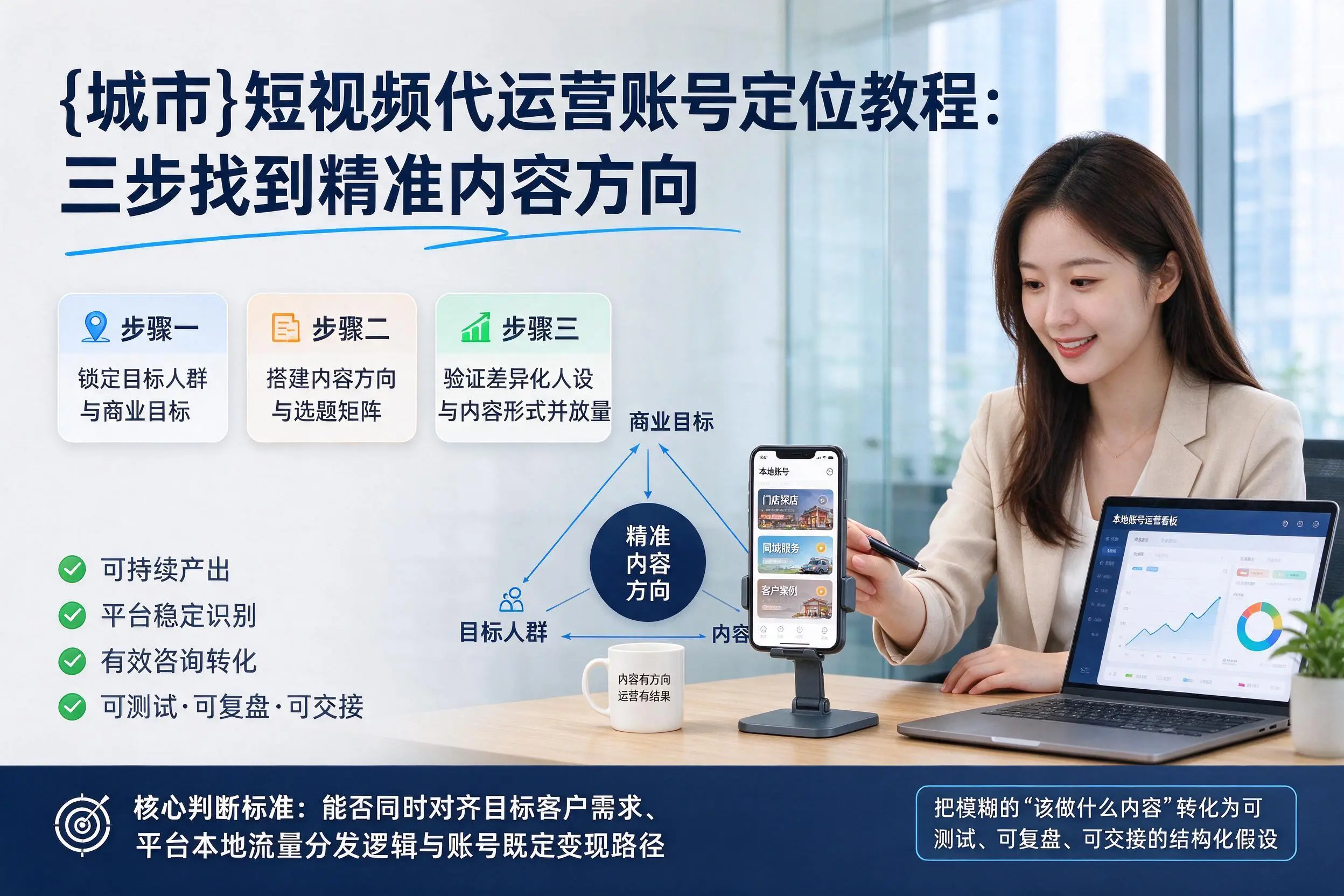 广东短视频代运营账号定位教程:三步找到精准内容方向