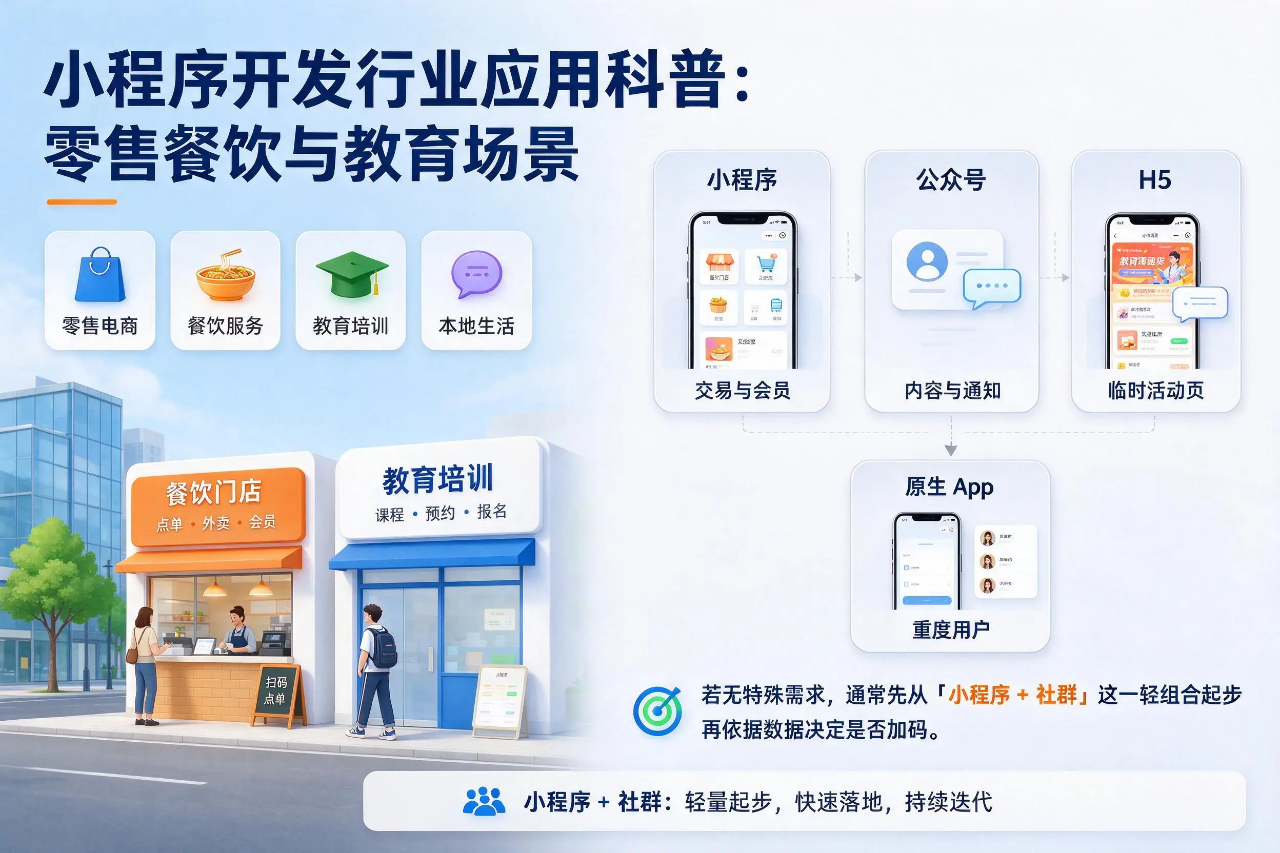 广东小程序开发行业应用科普：零售餐饮与教育场景