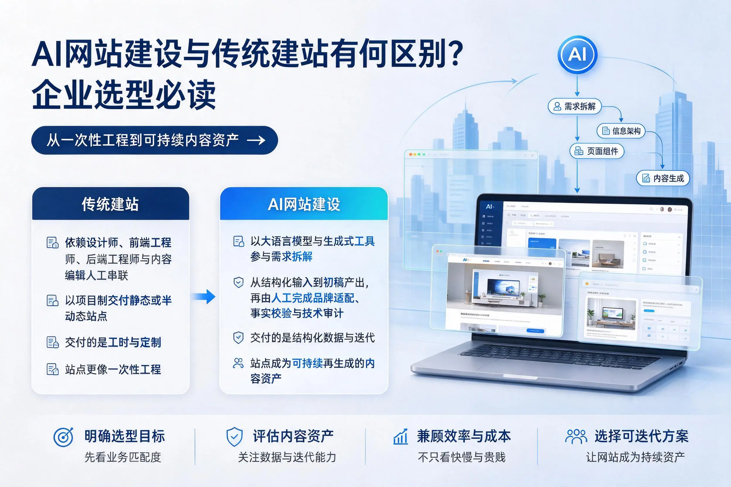 AI网站建设与传统建站有何区别?广东企业选型必读
