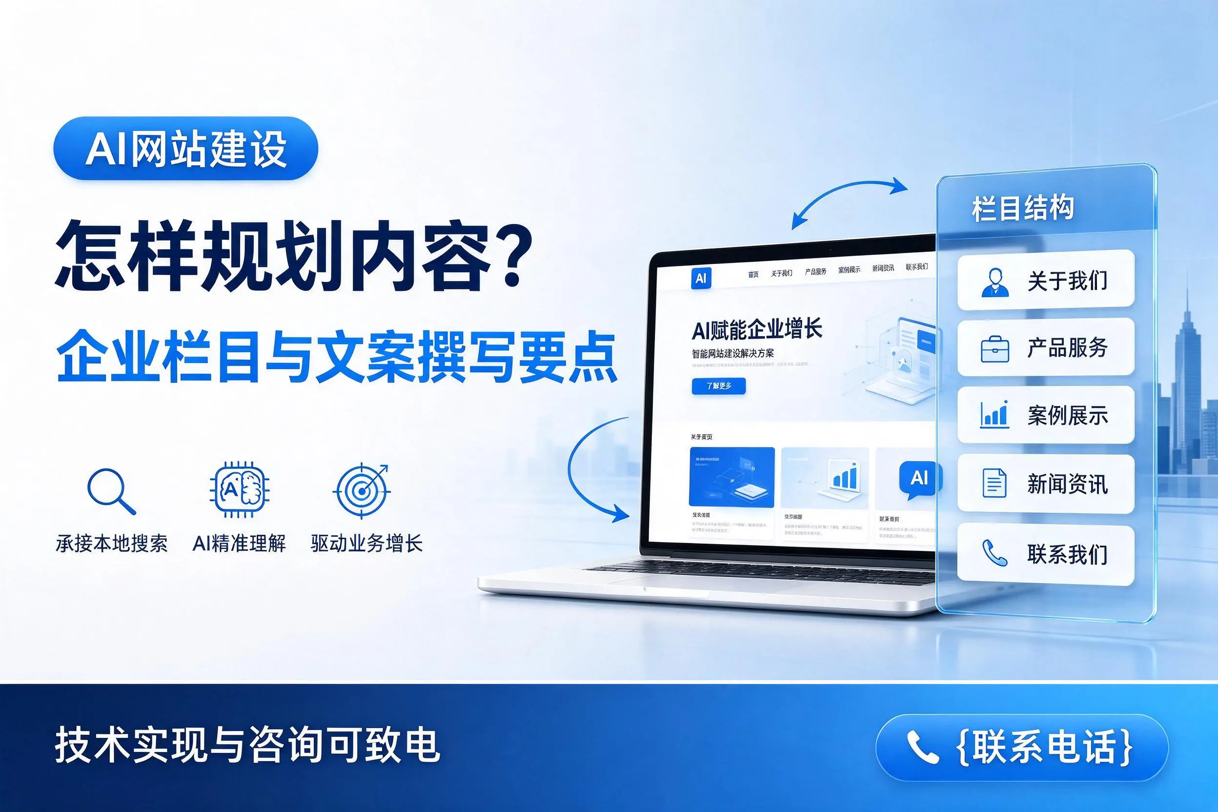 AI网站建设怎样规划内容？广东企业栏目与文案撰写要点