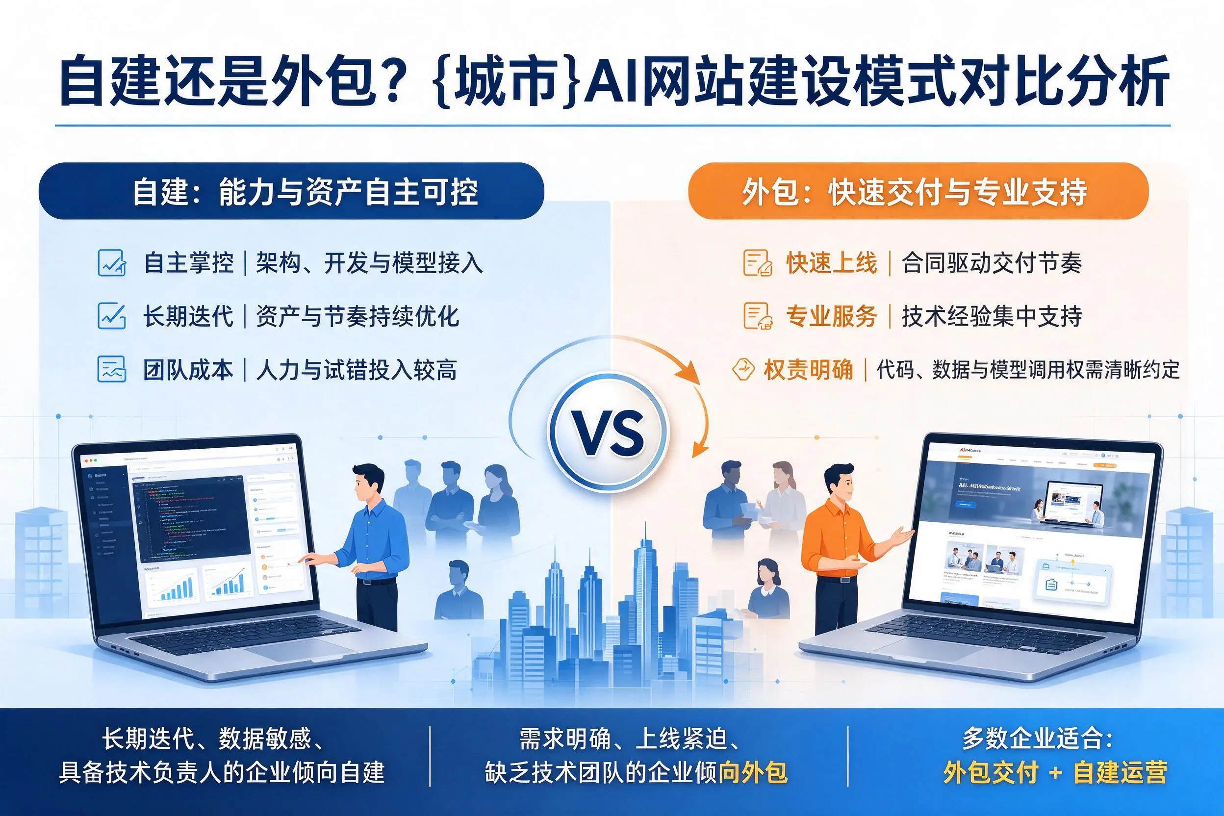 自建还是外包？广东AI网站建设模式对比分析