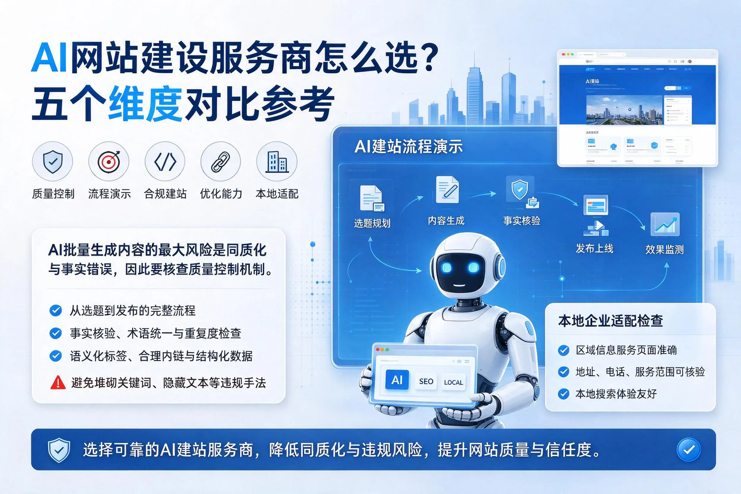 广东AI网站建设服务商怎么选？五个维度对比参考