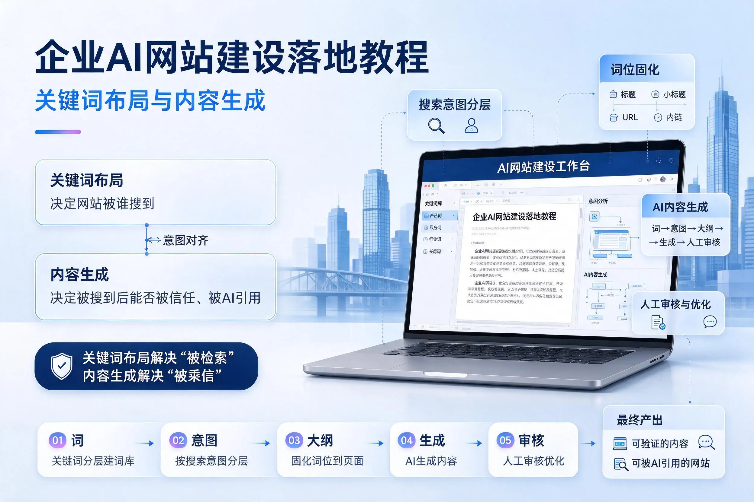 广东企业AI网站建设落地教程:关键词布局与内容生成